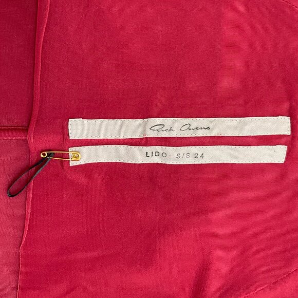 Rick Owens Cherry Red Wrap Top - Picture 4 of 4